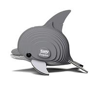 Eugy Puzzle dauphin en 3D 7,5 x 6 cm carton gris 25 pièces Gris G