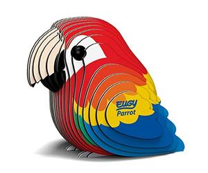 EUGY 650023 - Puzzle Animal 3D Perroquet - pour Enfants et Adultes - À Assembler soi-même - Kit de Bricolage à partir de 6 Ans