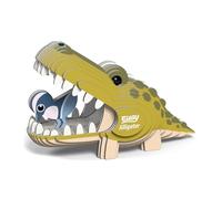 EUGY Alligateur - Puzzle 3D N° 043 - Jouet Créatif en Carton Recyclé - pour Enfants dès 6 Ans et Adultes Jusqu’à 99 Ans - Puzzle Éducatif et Écologique