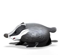 EUGY Blaireau - Puzzle 3D N° 094 - Jouet Créatif en Carton Recyclé - pour Enfants dès 6 Ans et Adultes Jusqu’à 99 Ans- Puzzle Éducatif et Écologique