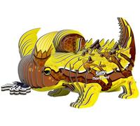 EUGY Diable Cornu - Puzzle 3D N° 135 - Jouet Créatif en Carton Recyclé - pour Enfants dès 6 Ans et Adultes Jusqu’à 99 Ans- Puzzle Éducatif et Écologique