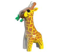 EUGY Girafe - Puzzle 3D N° 009 - Jouet Créatif en Carton Recyclé - pour Enfants dès 6 Ans et Adultes Jusqu’à 99 Ans- Puzzle Éducatif et Écologique