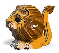 EUGY Lion - Puzzle 3D N° 070 - Jouet Créatif en Carton Recyclé - pour Enfants dès 6 Ans et Adultes Jusqu’à 99 Ans- Puzzle Éducatif et Écologique