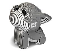 EUGY Loup - Puzzle 3D N° 040 - Jouet Créatif en Carton Recyclé - pour Enfants dès 6 Ans et Adultes Jusqu’à 99 Ans - Puzzle Éducatif et Écologique