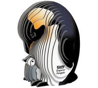 Eugy – Puzzle 3D Manchot empereur – Carton recyclé – N°131 Noir/Blanc