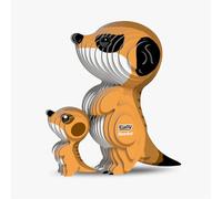 EUGY Mangouste - Puzzle 3D N° 046 - Jouet Créatif en Carton Recyclé - pour Enfants dès 6 Ans et Adultes Jusqu’à 99 Ans- Puzzle Éducatif et Écologique