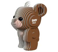 EUGY Ours - Puzzle 3D N° 039 - Jouet Créatif en Carton Recyclé - pour Enfants dès 6 Ans et Adultes Jusqu’à 99 Ans- Puzzle Éducatif et Écologique