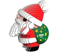 EUGY Père Noël - Puzzle 3D N° 055 - Jouet Créatif en Carton Recyclé - pour Enfants dès 6 Ans et Adultes Jusqu’à 99 Ans - Puzzle Éducatif et Écologique