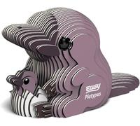 EUGY Platypus - Puzzle 3D N° 048 - Jouet Créatif en Carton Recyclé - pour Enfants dès 6 Ans et Adultes Jusqu’à 99 Ans - Puzzle Éducatif et Écologique