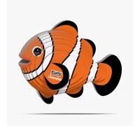 EUGY Poisson Clown - Puzzle 3D N° 037 - Jouet Créatif en Carton Recyclé - pour Enfants dès 6 Ans et Adultes Jusqu’à 99 Ans - Puzzle Éducatif et Écologique