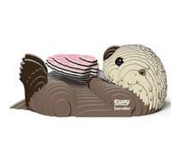 Eugy Puzzle 3D loutre de mer 9 x 4,5 cm carton gris/blanc 60 pièces G