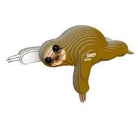 Eugy Puzzle 3D paresseux 11 x 6,5 cm carton brun 24 pièces