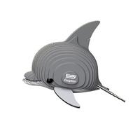Eugy Puzzle dauphin en 3D 7,5 x 6 cm carton gris 25 pièces