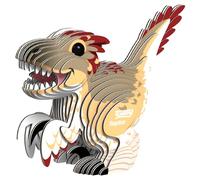 EUGY Raptor - Puzzle 3D Dinosaure N° 065 - Jouet Créatif en Carton Recyclé - pour Enfants dès 6 Ans et Adultes Jusqu’à 99 Ans - Puzzle Éducatif et Écologique
