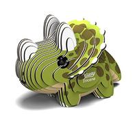 EUGY Tricératops - Puzzle 3D Dinosaure N° 006 - Jouet Créatif en Carton Recyclé - pour Enfants dès 6 Ans et Adultes Jusqu’à 99 Ans- Puzzle Éducatif et Écologique