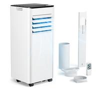 EUHOMY Climatiseur mobile 7000 BTU 2,0 kW (avec télécommande), climatiseur portable quatre en un, fonctionnement silencieux, écran LED, surface couverte 20 m², minuterie 24 heures