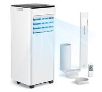 Air Conditioning Unit - Portable Air Conditioner 9000 BTU, 4-in-1 Energy Efficient Cooling & Dehumidifier, Quiet Operation, Digital Display, Window Kit, 24-Hour Timer, Covers Up to 215 sq.ft (20㎡)