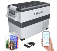 EUHOMY Glacière compresseur 12 V 40 l avec application contrôlée par application 12 V/240 V Réfrigérateur -20 °C à 20 °C Réfrigérateur portable pour camping, voyage, camion