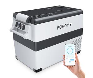 Euhomy Glaciere Electrique 40L, Frigo 12v Glacière à Compression Avec App, Glacière Électrique 12v 220v -20°C à 20°C, Mini Frigo Portable, Frigo Camping Pour Voiture, Camping, Voyages Et Camions