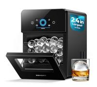 EUHOMY Machine à Glaçons Autonettoyante, Machine à Glaçons Sphériques Grosses Boules, 108 Glaçons/Jour, Ice Maker, Machine à Glaçons Spéciale Whisky & Bourbon
