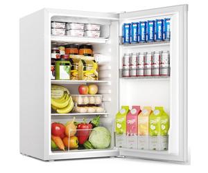 EUHOMY Mini réfrigérateur avec congélateur et compartiment à légumes (82 l + 8 l) - 38 dB - Réfrigérateur ultra silencieux - Petit réfrigérateur pour chambre à coucher/bureau - Thermostat à 7