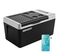 EUHOMY Réfrigérateur 12 V, compresseur électrique de 18 L avec contrôle par application, réfrigérateur de voiture -15,6 °C ~ 20 °C, réfrigérateur portable 12/24 V CC 110-240 V AC, congélateur portable