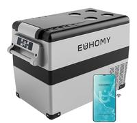 EUHOMY Réfrigérateur 12 V, refroidisseur électrique 48 l (45 L), contrôle par application pour réfrigérateur 12 V, refroidisseur 12 V - 15,6 °C ~ 20 °C, congélateur portable 12/24 V CC 110-240 V AC