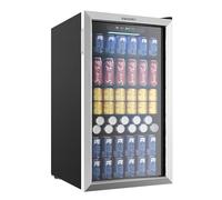 EUHOMY Réfrigérateur de boissons pour réfrigérateur, mini réfrigérateur pour 125 canettes avec porte en verre pour refroidisseur de soda ou vin, refroidisseur de boissons pour la maison, le bureau, le