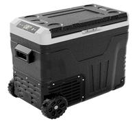 EUHOMY Réfrigérateur de voiture 12 V (50 L) 12 V/24 V CC 110-240 V AC, réfrigérateur portable 12 V -15,6 °C ~ 20 °C, refroidisseur électrique à grande zone avec roues et 2 paniers pour camping-car,