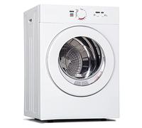 Euhomy Sèche-linge compact 1,8 cu, séchoir à linge portable avec évacuation d'air avec doublure en acier inoxydable à quatre fonctions, convient pour appartements, chambres, caravanes, blanc