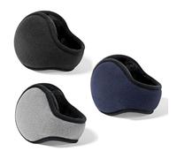 EUIEUT 3 PCS Cache-oreilles molleton polaire Hommes Femmes, Cache-oreilles Pliable Chauds Doux, Cache Oreille d'Hiver, Ear Muffs Protège-oreilles Unisexe pour Cyclisme, Randonnée, Camping, Courir