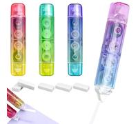 EUIEUT 4PCS Mini Rubans Correcteurs Portable avec 5 Gommes, Souris Correcteur Blanc, Souris Effaceur Blanc Double Tête, Petit Ruban Correcteur Souris Accessoire pour Fourniture Scolaire, Bureau