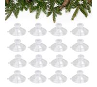 EUIEUT 60 PCS Ventouse Guirlandes Lumineuses de Noël, Ventouse Pince à Fil Plastique, Support à Ventouse Vitre Transparent, Petite Ventouse pour Guirlande Lumineuse, Décoration, Mural, Réfrigérateur