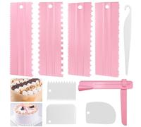 EUIEUT 9PCS Grattoirs à Gâteaux Outil de Glaçage de Gâteau Lisseur Gateau Patisserie Racloir Gateau Gâteau Grattoir Décoration Peigne Grattoir Crème au Beurre Grattoir à Gâteau pour Crème Pâtissière