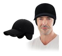 EUIEUT Bonnet d'hiver avec Cache-Oreilles, Casquette d'hiver Unisexe Adulte avec Visière, Chapeau Homme par Temps Froid, Casquette de Baseball pour Homme avec Cache-Oreilles l'Automne et l'hiver