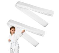 EUIOOVM Lot de 2 ceintures de judo, karaté, arts martiaux, karaté, judo, en coton, pour karaté, judo, karaté, aikido, ceinture blanche, pour enfants et adultes, 260 cm