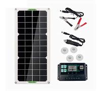 Euizz Panneau solaire 30 W pour voiture, camionnette, bateau - Chargeur de batterie portable 12 V avec contrôleur 100 A