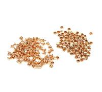 Eujgoov 100 Ensembles de Rivets à Double Capuchon en Fer 8x8mm or Argent Bronze en Option Lisse Lumineux pour Sacs Chaussures Chapeaux Colliers pour Animaux de Compagnie Bricolage (GOLD)