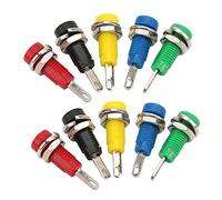 Eujgoov 10PCS 2mm Panel Socket 5 Couleurs Mini Banana Socket Binding Post Banana Femelle Jack Socket Panel/Châssis Mount avec Spring Plate For Inverters Ships