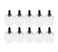 Eujgoov 10pcs SUBLIMATION BAGAGE TAGNE BRIGHT ET COMMANDE BLANC LEGHTERIE FACILLE À PROPRER MDF Bags Tags à Double côté avec Support de Carte d'identité de Sangle pour Affaires Sportives (A3)
