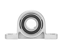 Eujgoov 2 Paliers à Billes à Semelle, Palier Vertical en Alliage de Zinc avec Insert à Billes pour Installation Directe, Diamètre Intérieur 20 Mm, Entraxe 70 Mm