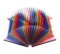 Eujgoov 24 Poches en Expansion du Dossier de Fichiers, Stockage de Grande capacité, Emballage en Tissu, Conception Intérieure Colorée, Organisateur de Fichiers de Taille A4, pour une Utilisation à