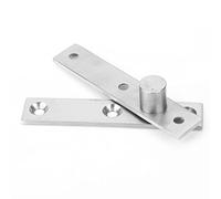 Eujgoov 2pcs Hinge Charnière Pivot en Acier Inoxydable Pivot Tournant à 360 Degrés pour les Portes Tournantes Outils Meubles D'armoire (Axe excentrique)