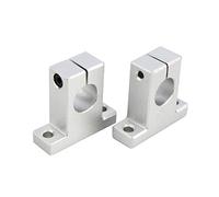 Eujgoov 2PCS SK16 Bandin de Support de Tige de Rail Linéaire, Support D'alliage Stable et en Aluminium pour Divers équipements et équipements de Mesure de Coordonnées 3D Numériques