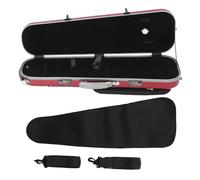 Eujgoov 4/4 Case de Violon Pleine Grandeur en Fibre de Carbone à Coque en Fibre de Carbone avec Verrouillage de Mot de Passe, Rouge, étudiant Professionnel, Voyage sécurisé,
