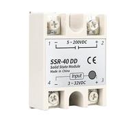 Eujgoov 40DD Solid State Relay Aluminum Alloy DC SSR Relay Compact 5.9 Cm | Relais à semi-conducteurs 40DD en alliage d\'aluminium, relais DC SSR Compact, Dissipation thermique corporelle de 5.9 cm,