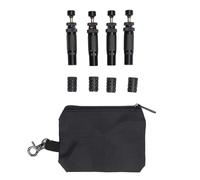 Eujgoov 4pcs Kit de Soupape de Déflateur de Pneu Réglable Automatique Ajuster L'outil D'arrêt Automatique avec Poche de Stockage pour les Camions Automobiles RVS UTVS