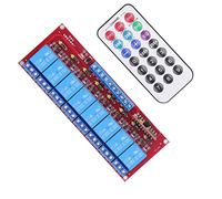 Eujgoov 8 Voies du Récepteur de Relais Interrupteur de TéléCommande sécurisé 10A Contrôleur de Moteur Light Infrarouge pour le Bricolage, Application Large, Stable et avec des Relais 10A, pour la