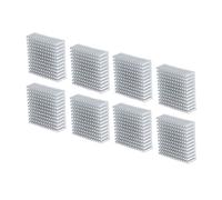 Eujgoov 8PCS Module de Dissipateur Thermique en Aluminium 50 X 50 X 15 Mm Composant de Refroidissement en Alliage anodisé avec Conception à Rainure Ouverte pour Carte Amplificateur de Puissance CPU