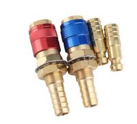 Eujgoov Adaptateur de Gaz Refroidi à L'Eau en Laiton, Ensemble de (10mm) | Adaptateur de gaz refroidi à l\'eau, ensemble de connecteurs rapides de gaz d\'eau en laiton, 2 adaptateurs et 2 fiches,